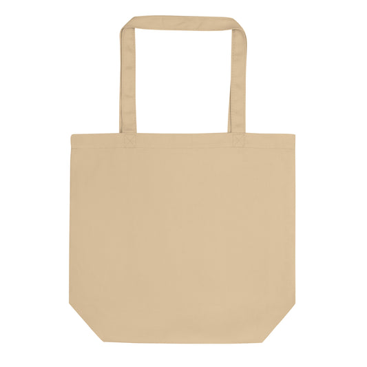 Tote bag de algodón color crudo Paseo, Llaves y Premios, vista trasera lisa