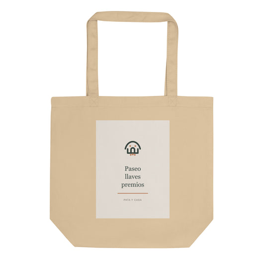 Tote bag de algodón Pata y Casa para paseos con mascota