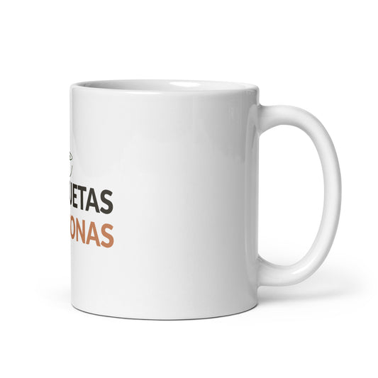 Taza Croquetas > Personas, vista de tres cuartos con el asa a la derecha